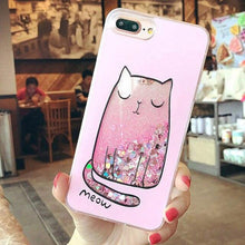 Load image into Gallery viewer, Quicksand holster for iPhone X 7 for iPhone 6 6s Plus XR XS Max 11PRO Flamingo phone case Bling Dynamic Love Hearts back cover