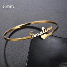 Load image into Gallery viewer, Bracelet Personalized Custom Cuff Bangles