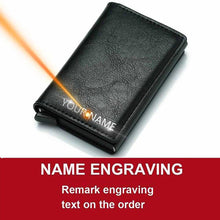Load image into Gallery viewer, Custom Name Card Holder Anti RFID Slimwallet