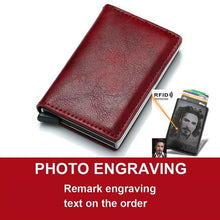 Load image into Gallery viewer, Photo Engraving Card Holder- Anti RFID Leather