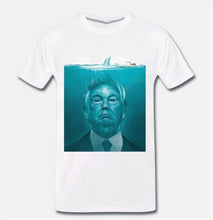 Load image into Gallery viewer, Tops Tee T Shirt Donald Trump President USA Caricature Shark Jaws 1 S-M-L-XL T-Shirt Loose Size ajax
