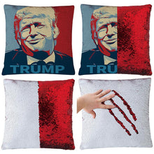 Load image into Gallery viewer, Fashion Shining Trump Cushion Reversible Color Changing Pillow Case Magical Nicolas Cage Cushion Cover with Sequins Pillow Cover