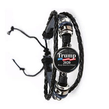 Load image into Gallery viewer, *NEW* 2020 USA Trump Collection Election Leather Bracelet