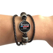 Load image into Gallery viewer, *NEW* 2020 USA Trump Collection Election Leather Bracelet