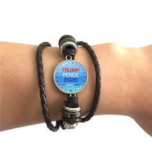 Load image into Gallery viewer, *NEW* 2020 USA Trump Collection Election Leather Bracelet