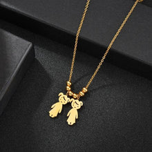 Load image into Gallery viewer, 2 Girl Engraved Name Necklace