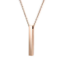 Load image into Gallery viewer, Personalized Stainless Steel Necklace Rose Gold