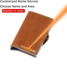 Load image into Gallery viewer, Custom Name Card Holder Anti RFID Slimwallet