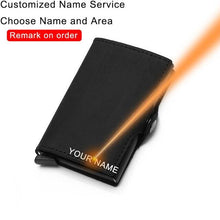 Load image into Gallery viewer, Custom Name Card Holder Anti RFID Slimwallet