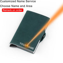 Load image into Gallery viewer, Custom Name Card Holder Anti RFID Slimwallet