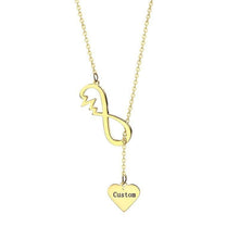 Load image into Gallery viewer, Custom Infinity Heartbeat Long Chain Necklace