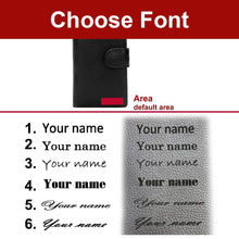 Load image into Gallery viewer, Men's Engraved Laser Leather Wallet