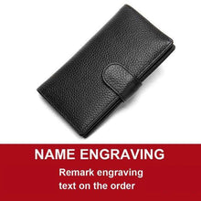 Load image into Gallery viewer, Men's Engraved Laser Leather Wallet
