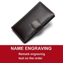 Load image into Gallery viewer, Men's Engraved Laser Leather Wallet