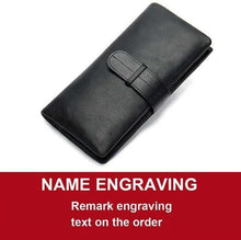 Load image into Gallery viewer, Men's Engraved Laser Leather Wallet