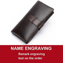 Load image into Gallery viewer, Men's Engraved Laser Leather Wallet