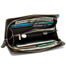 Load image into Gallery viewer, Men's Engraved Laser Leather Wallet