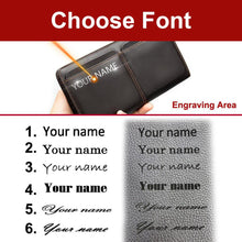 Load image into Gallery viewer, Men's Engraved Laser Leather Wallet