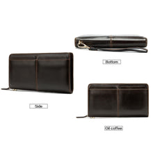 Load image into Gallery viewer, Men's Engraved Laser Leather Wallet