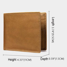 Load image into Gallery viewer, Personalized Name Engraving Leather Short Wallet