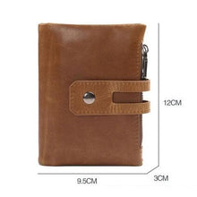 Load image into Gallery viewer, Custom Name Engraving Bifold Zipper wallet
