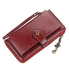 Load image into Gallery viewer, Custom Name Engraving, Leather Wallet For Women