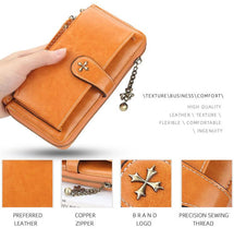 Load image into Gallery viewer, Custom Name Engraving, Leather Wallet For Women