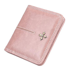 Load image into Gallery viewer, Custom Name Engraving Leather Short Wallet