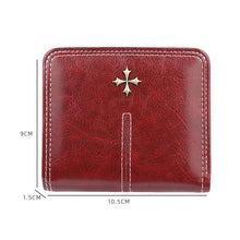Load image into Gallery viewer, Custom Name Engraving Leather Short Wallet
