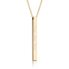 Load image into Gallery viewer, Custom Necklace Engraved Gold