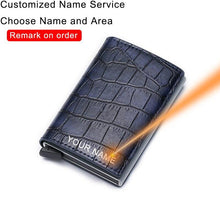 Load image into Gallery viewer, Custom Name Card Holder Anti RFID Slimwallet