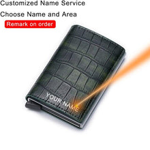 Load image into Gallery viewer, Custom Name Card Holder Anti RFID Slimwallet