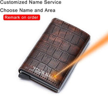 Load image into Gallery viewer, Custom Name Card Holder Anti RFID Slimwallet