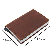Load image into Gallery viewer, Custom Name Card Holder Anti RFID Slimwallet