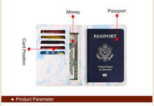 Load image into Gallery viewer, Customized Engrave Name Travel Marble Passport Cover
