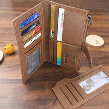 Load image into Gallery viewer, Custom Engraved leather Zipper Buckle Wallet