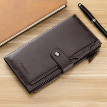 Load image into Gallery viewer, Custom Engraved leather Zipper Buckle Wallet