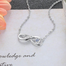 Load image into Gallery viewer, Infinity Angel Wing Necklace With Birthstone Sterling Silver