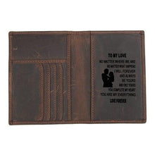 Load image into Gallery viewer, Personalized Travel Passport Leather Case