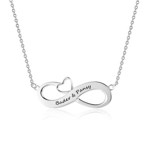 Custom Engraved Name Necklace Silver