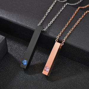 Custom Engraved Bar Necklace Jewelry