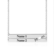 Load image into Gallery viewer, Personalized Stainless Steel Nameplate Bar Necklace
