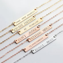 Load image into Gallery viewer, Customized Nameplate Necklace Gold
