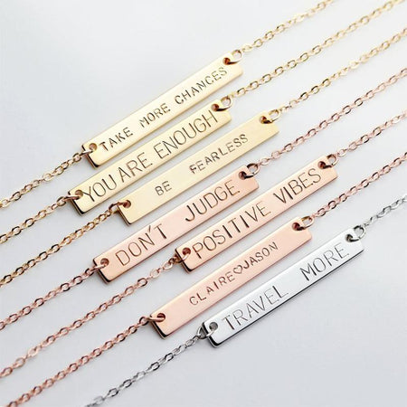 Customized Nameplate Necklace Gold