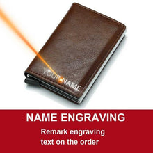 Load image into Gallery viewer, Custom Name Card Holder Anti RFID Slimwallet
