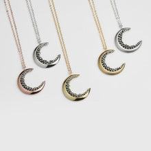 Load image into Gallery viewer, Celestial Crystal Moon Necklace
