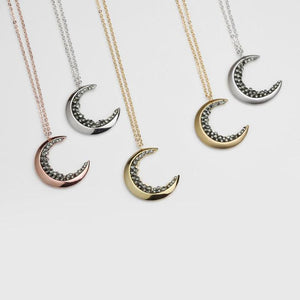 Celestial Crystal Moon Necklace