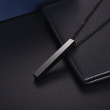 Load image into Gallery viewer, Personalized Stainless Steel Necklace Black
