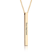 Load image into Gallery viewer, Personalized Engraved Necklace Gold
