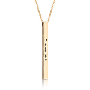 Personalized Engraved Necklace Gold